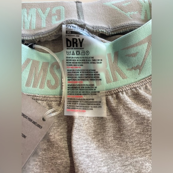 NWT Gymshark Flex Legging V3 light grey / turquoise sz XS - Picture 9 of 9